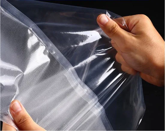 Sacos a vácuo de plástico transparente PA/PE/embalagem a vácuo para alimentos Saco de tijolo de arroz Saco de tijolo para alimentos Saco de arroz a vácuo