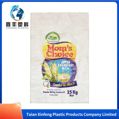 10kgs PP tecido embalagem impressão personalizada BOPP laminado de qualidade alimentar Saco de embalagem de arroz transparente