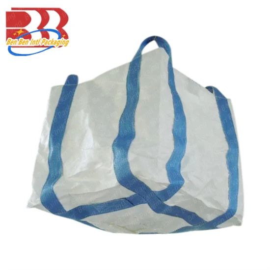 1000kg 2tons 3 toneladas Super Saco 1000kg Jumbo Bag Tubular FIBC Jumbo Zipper Big Ton Bag Saco a Granel para Areia Construção Cimento