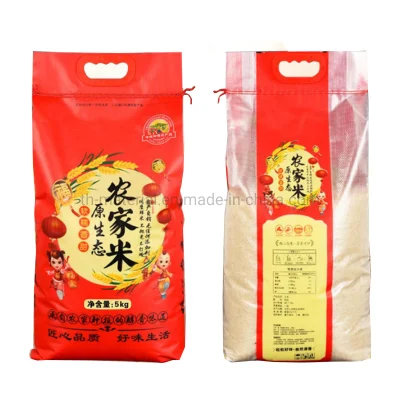Sacos de tecido PP de cor transparente para embalagem de arroz Saco de plástico 50kg para cimento Farinha Fertilizante Saco de alimentação de alimentos